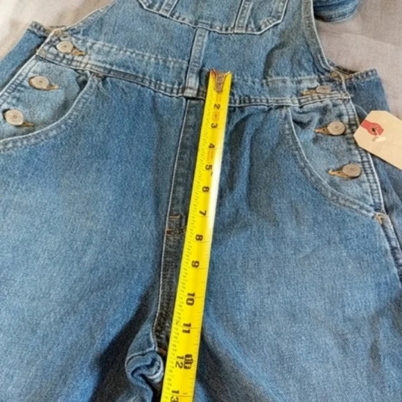 Levi's Loose Fit Overalls Dark - Medium Wash Denim Jeans Jumpsuit 90s Mom - Picture 6 of 11